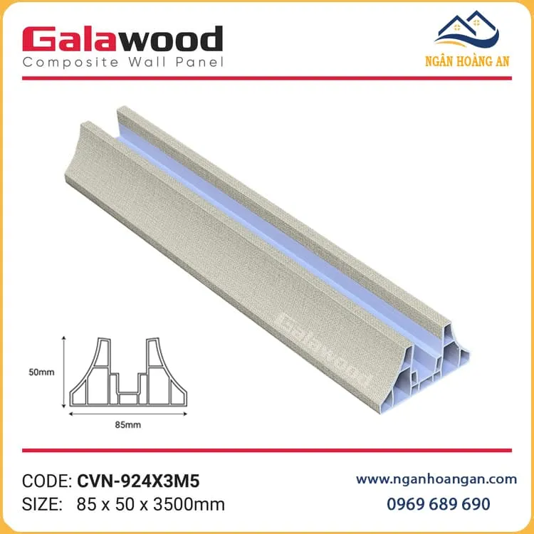 Bộ Vách Ngăn 2 Mặt Nhựa Giả Gỗ Galawood 924